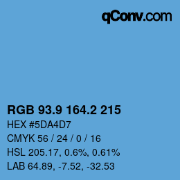 Color code: RGB 93.9 164.2 215 | qconv.com
