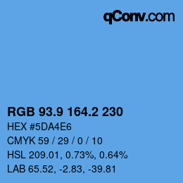Color code: RGB 93.9 164.2 230 | qconv.com