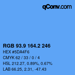 Color code: RGB 93.9 164.2 246 | qconv.com