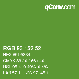 Código de color: RGB 93 152 52 | qconv.com