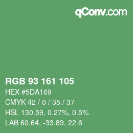 カラーコード: RGB 93 161 105 | qconv.com