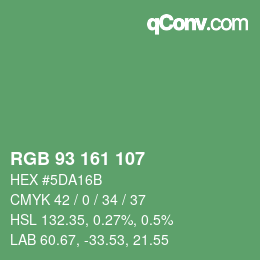 Farbcode: RGB 93 161 107 | qconv.com