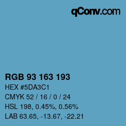Color code: RGB 93 163 193 | qconv.com