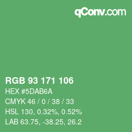 カラーコード: RGB 93 171 106 | qconv.com