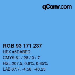 Color code: RGB 93 171 237 | qconv.com