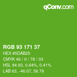 Color code: RGB 93 171 37 | qconv.com
