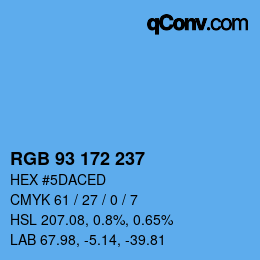 Color code: RGB 93 172 237 | qconv.com