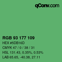 Farbcode: RGB 93 177 109 | qconv.com