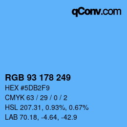 Color code: RGB 93 178 249 | qconv.com
