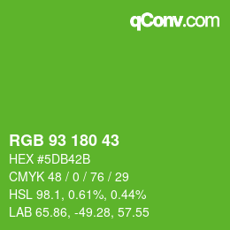 Color code: RGB 93 180 43 | qconv.com