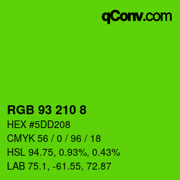 Color code: RGB 93 210 8 | qconv.com