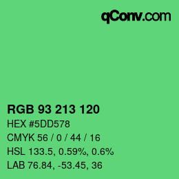 Color code: RGB 93 213 120 | qconv.com
