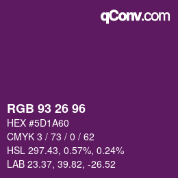 Farbcode: RGB 93 26 96 | qconv.com