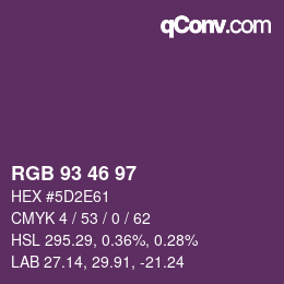 Código de color: RGB 93 46 97 | qconv.com