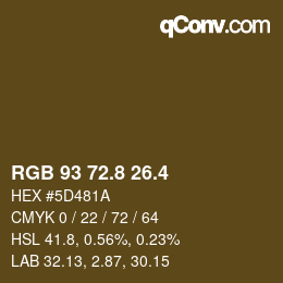 カラーコード: RGB 93 72.8 26.4 | qconv.com