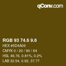 カラーコード: RGB 93 74.6 9.6 | qconv.com