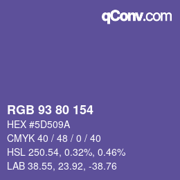 Color code: RGB 93 80 154 | qconv.com