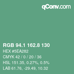 Color code: RGB 94.1 162.8 130 | qconv.com