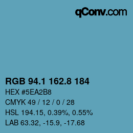 Color code: RGB 94.1 162.8 184 | qconv.com