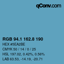 Farbcode: RGB 94.1 162.8 190 | qconv.com