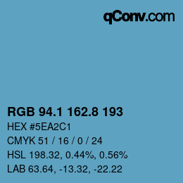 Color code: RGB 94.1 162.8 193 | qconv.com