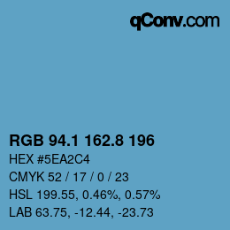 Color code: RGB 94.1 162.8 196 | qconv.com