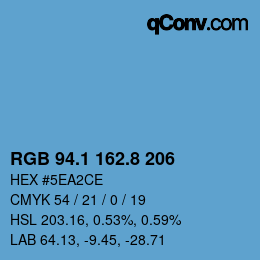 Color code: RGB 94.1 162.8 206 | qconv.com