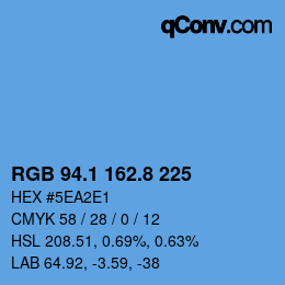 Color code: RGB 94.1 162.8 225 | qconv.com