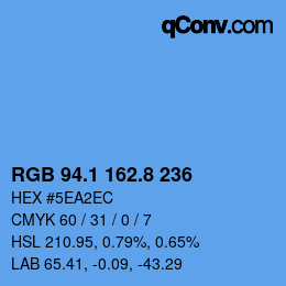 Farbcode: RGB 94.1 162.8 236 | qconv.com
