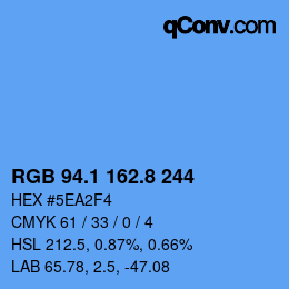 Color code: RGB 94.1 162.8 244 | qconv.com