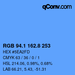 Código de color: RGB 94.1 162.8 253 | qconv.com