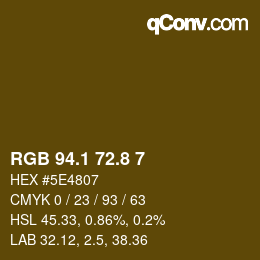 Farbcode: RGB 94.1 72.8 7 | qconv.com