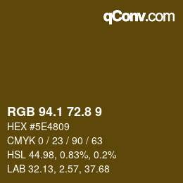 Color code: RGB 94.1 72.8 9 | qconv.com