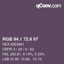 Color code: RGB 94.1 72.8 97 | qconv.com