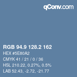 Color code: RGB 94.9 128.2 162 | qconv.com
