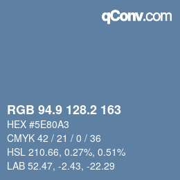 Color code: RGB 94.9 128.2 163 | qconv.com