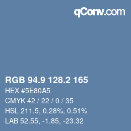 Color code: RGB 94.9 128.2 165 | qconv.com