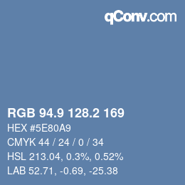 Color code: RGB 94.9 128.2 169 | qconv.com