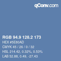 Color code: RGB 94.9 128.2 173 | qconv.com