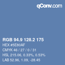 Color code: RGB 94.9 128.2 175 | qconv.com