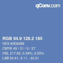 Color code: RGB 94.9 128.2 185 | qconv.com