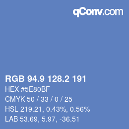 Color code: RGB 94.9 128.2 191 | qconv.com