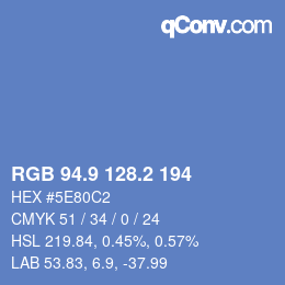 Color code: RGB 94.9 128.2 194 | qconv.com