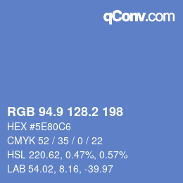 Color code: RGB 94.9 128.2 198 | qconv.com