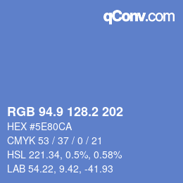 Color code: RGB 94.9 128.2 202 | qconv.com