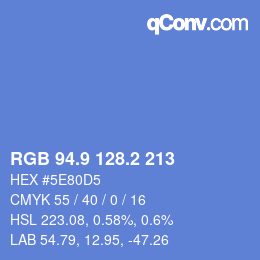 Color code: RGB 94.9 128.2 213 | qconv.com