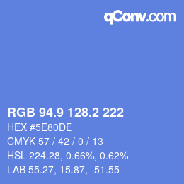 Color code: RGB 94.9 128.2 222 | qconv.com