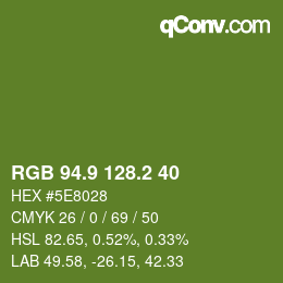カラーコード: RGB 94.9 128.2 40 | qconv.com