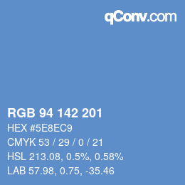 Color code: RGB 94 142 201 | qconv.com