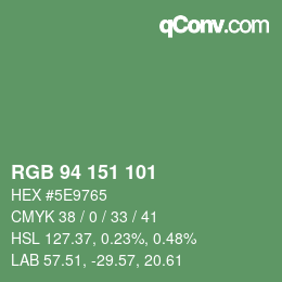 Farbcode: RGB 94 151 101 | qconv.com